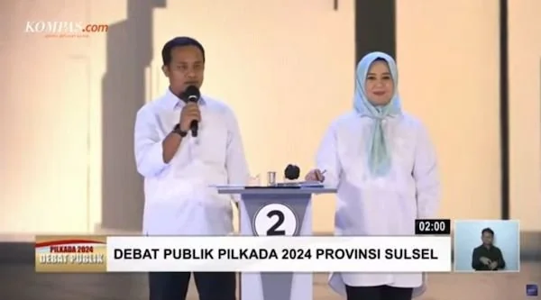 Tangkapan Layar Pasangan Nomor Urut 2 Andi Sudirman-Fatmawati Rusdi