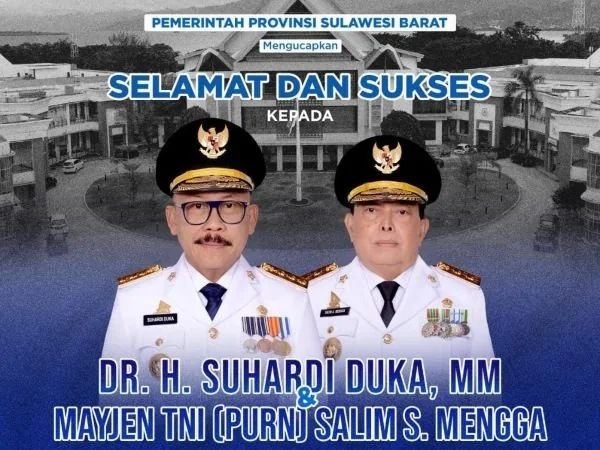 Gubernur dan Wakil Gubernur Sulbar 2025-2030 (Dok : Ist).