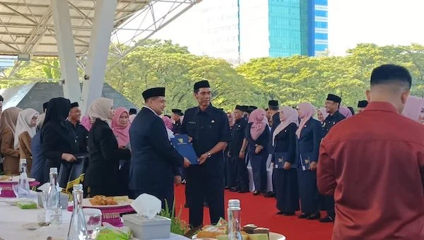 Suasana Pelantikan Kepala Sekolah Kota Makassar (Dok: Sinta KabarMakassar).