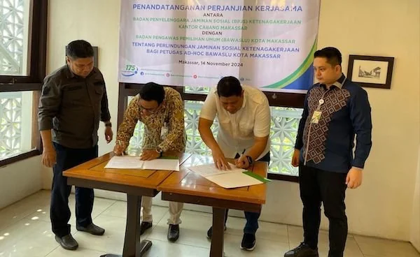 MoU antara Bawaslu Makassar dan BPJS (Dok:Ist)