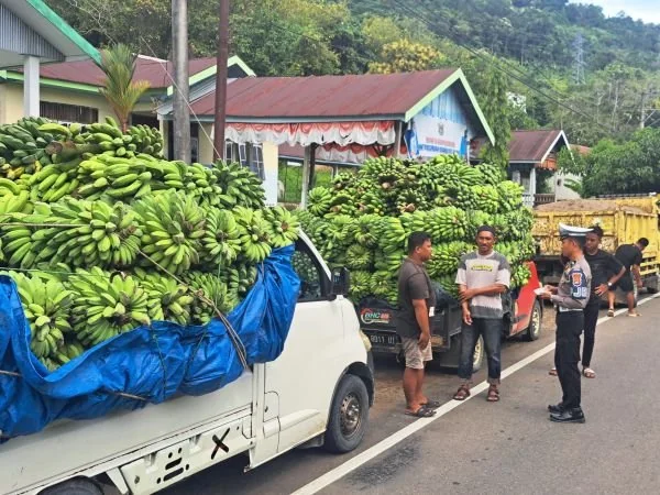 Satlantas Polres Mamuju Tengah saat menindak kendaraan (Dok : ist).