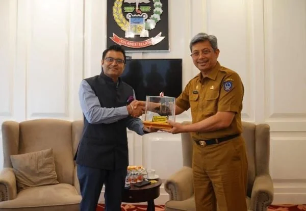 Pj Sekda Sulsel, Andi Muhammad Arsjad dan Konjen India, Shashank Vikram pada Selasa, (7/5).