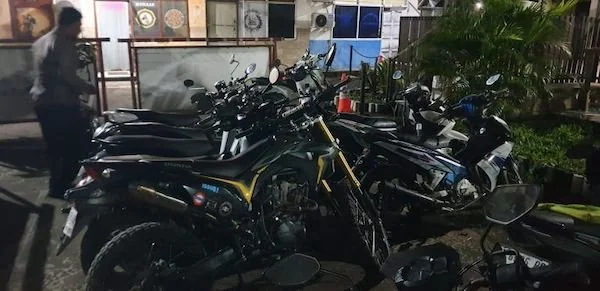 sepeda motor yang diamankan oleh Polsek Biringkanaya (Dok: Ist)
