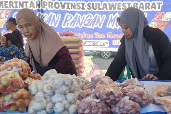 Gerakan pangan murah yang digelar Pemprov Sulbar (Dok : Ist).