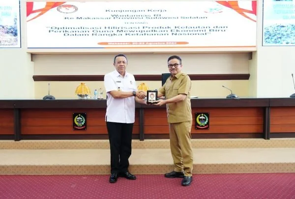 Sekprov Sulsel, Jufri Rahman saat menerima kunjungan Wantannas RI di Kantor Gubernur Sulsel (Dok: Ist)