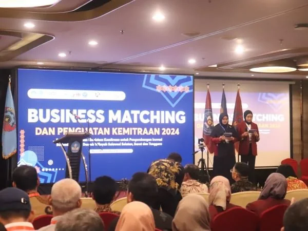 Perguruan Tinggi Vokasi (PTV) yang tergabung dalam konsorsium PTV Sultan Batara  menggelar business matching di Hotel Mercure (Dok : ist).