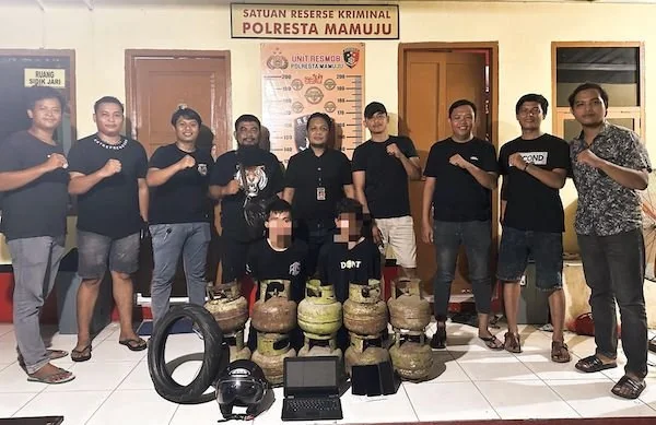 Para pelaku setelah berhasil diamankan Tim Resmob Polresta Mamuju (dok:Ist)
