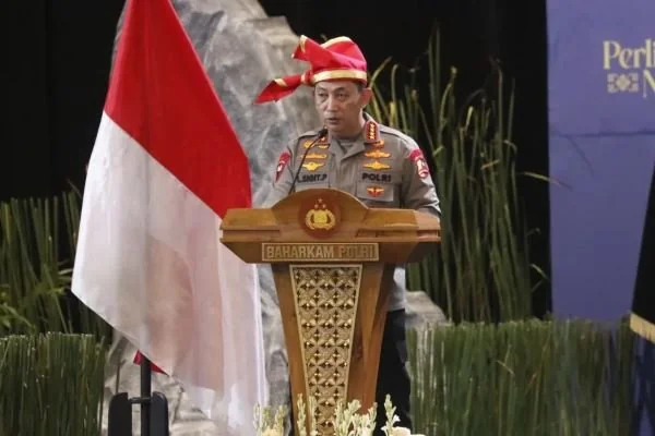 Kapolri, Jenderal Polisi Drs. Listyo Sigit Prabowo, M.Si., saat membuka Rakernus Baharkam Polri Tahun 2024 (Dok : ist).