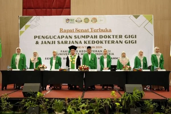 Rapat Senat Terbuka dalam rangka Pengucapan Sumpah Dokter Gigi dan Janji Sarjana Kedokteran Gigi Periode IV Tahun 2024 (Dok : Ist).