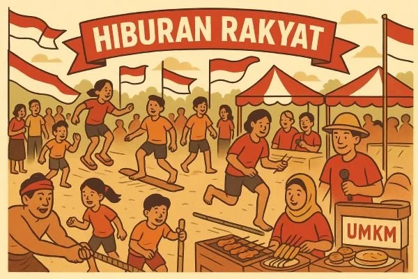 Ilustrasi hiburan rakyat (Dok : Ist).
