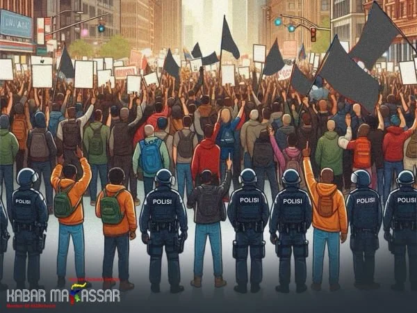 Ilustrasi unjuk rasa (Dok : KabarMakassar).