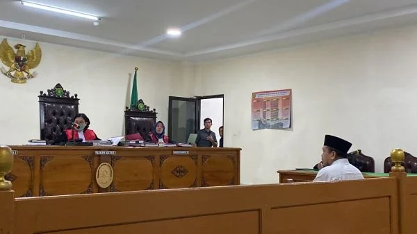 Terdakwa Andi Ibrahim dalam persidangan (Dok: Atri KabarMakassar).