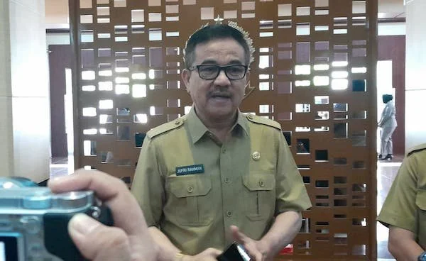 Sekprov Sulsel, Jufri Rahman di Kantor Gubernur Sulsel (Dok: Nofi KabarMakassar)