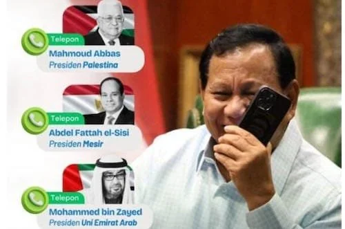 Presiden Prabowo Subianto saat Telpon Tokoh-tokoh Dunia (Dok: Ist).