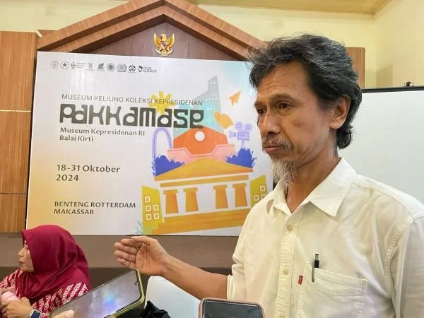 Penanggung jawab Cagar Budaya Benteng Rotterdam, Leang-leang dan Leang Timpuseng, Rustam (Dok : Andini KabarMakassar).