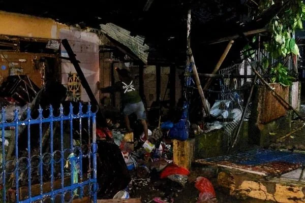 Kondisi rumah yang terbakar di Jalan Toa Daeng, Kelurahan Batua, Kecamatan Manggala, Makassar (Dok : Ist).