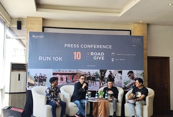 Press Conference Road To Give 2024, di Four Points By Sheraton Hotel Makassar (Dok : Hanifah KabarMakassar)