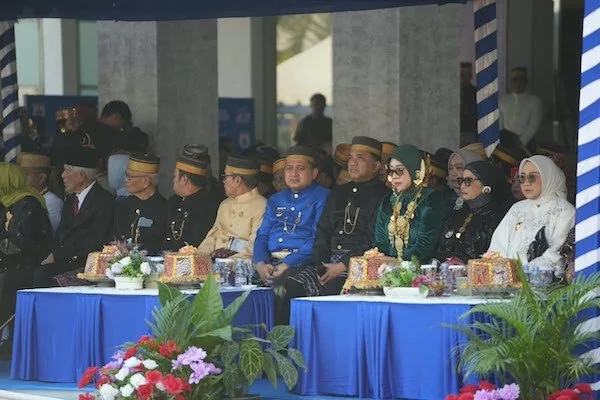 Wali Kota Makassar Munafri Arifuddin saat Menghadiri Upacara HUT Sulbar (Dok: Ist).