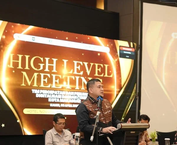 Kegiatan High Level Meeting Tim Percepatan dan Perluasan Digitalisasi Daerah (TP2DD) Kota Makassar Tahun Anggaran 2026, (Dok: KabarMakassar)