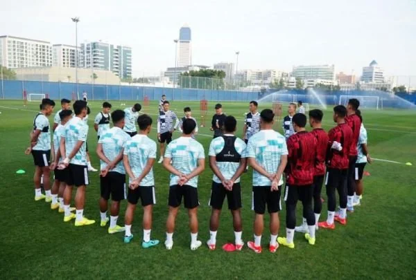 Skuad Garuda saat melakukan pemusatan latihan di Dubai, Uni Emirat Arab, (Foto : ist).