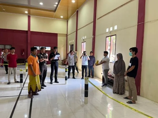 Reka adegan yang dilakukan oleh Polres Majene (Dok : Ist).