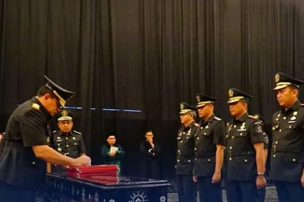 Serah terima jabatan disaksikan Kanwil Kemenkumham Sulsel (Dok : Ist).