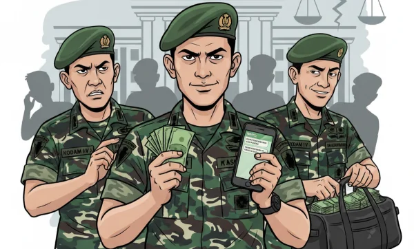 Ilustrasi anggota TNI diduga terlibat kasus pemerasan terhadap sopir travel di Gowa. Dok. Ist