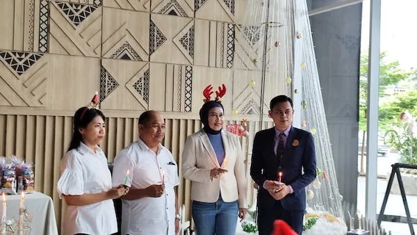 suasana Perayaan Natal di Mercure Makassar Nexa Pettarani (dok hanifah kabarMakassar)