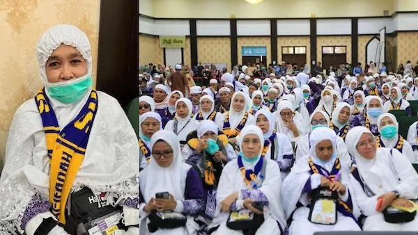 Dok. Ist. Anisah Naharuddin. Jemaah kloter 7 Embarkasi Makassar
