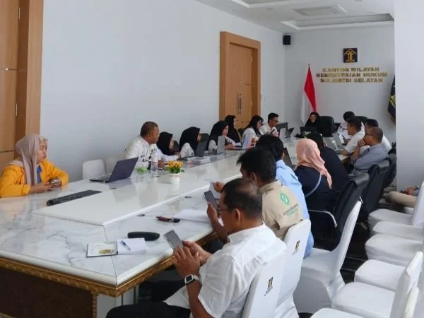 Kanwil Kemenkum Sulsel Evaluasi 4 Ranperda Enrekang (Dok : Ist).
