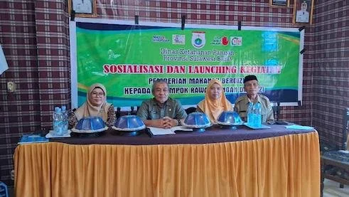 Launching pemberian makan bergizi gratis Pemprov Sulbar yang digelar di Kecamatan Campalagian, Kabupaten Polewali Mandar(dok:ist)