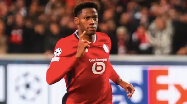 Jonathan David, penyerang Lille yang sukses membukukan gol kemenangan ke gawang Real Madrid (Sumber: Muhammad Khayrul Anwar / Indonewstoday.com / Instagram @losclive)