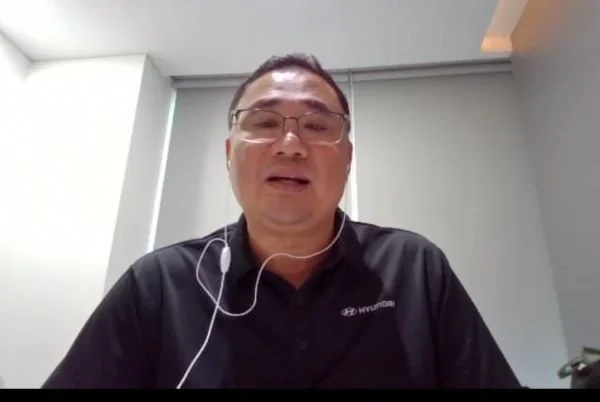 COO HMID, Fransiscus Soerjopranoto dalam Hyundai Online Media Deep Dive yang diadakan melalui Zoom Meeting, Rabu (12/06), (doc : Hanifah KabarMakassar).