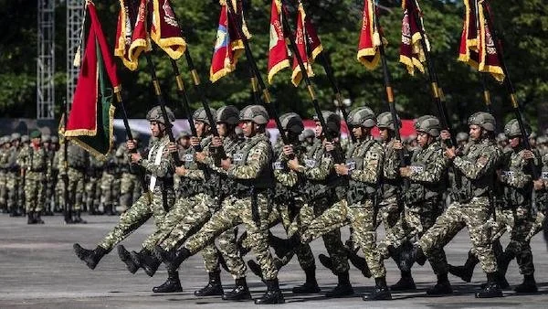 Prajurit Batalyon Komcad Matra Darat unsur ASN Pemerintah Provinsi Sulawesi Selatan (dok. Ist)