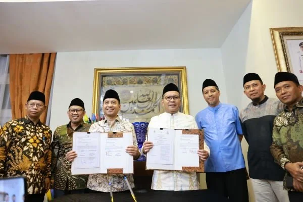 Wali Kota Danny Pomanto dan Rektor UIN Prof Hamdan Juhannis di Kediaman Wali Kota, Jl Amirullah.