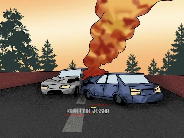 Ilustrasi Kecelakaan (Dok: KabarMakassar)