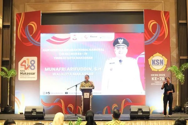 Wali Kota Makassar Munafri Arifuddin saat Sambutan di HKSN Makassar, (Dok: Ist).