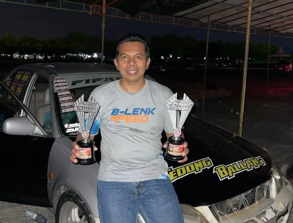 Firman Kopendi raih juara di ajang Drag Race Sulsel 2024 (Dok : Saleh KabarMakasssar).
