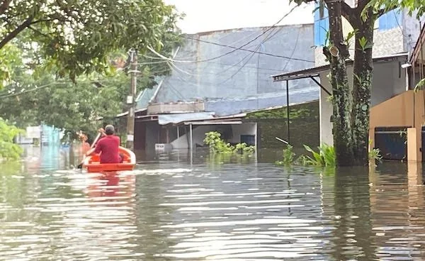 Banjir di Antang (Dok: Nofi KabarMakassar)