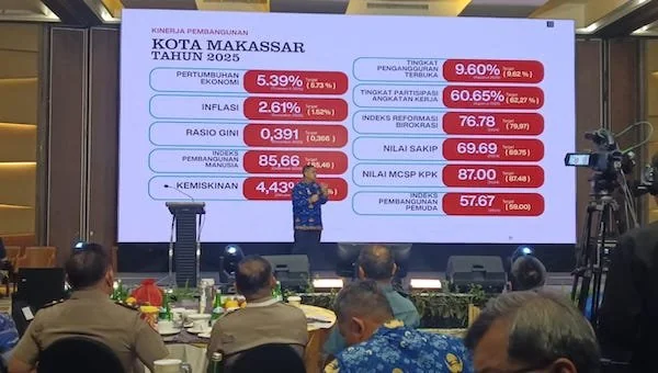 Wali Kota Makassar, Munafri Arifuddin saat Refleksi Akhir Tahun 2025, (Dok: Sinta KabarMakassar).