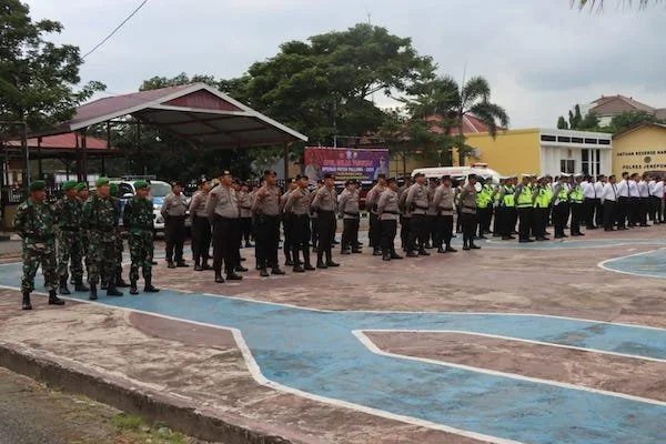 Apel gelar pasukan Operasi Patuh Pallawa 2024 yang digelar di Polres Jeneponto (Ist).