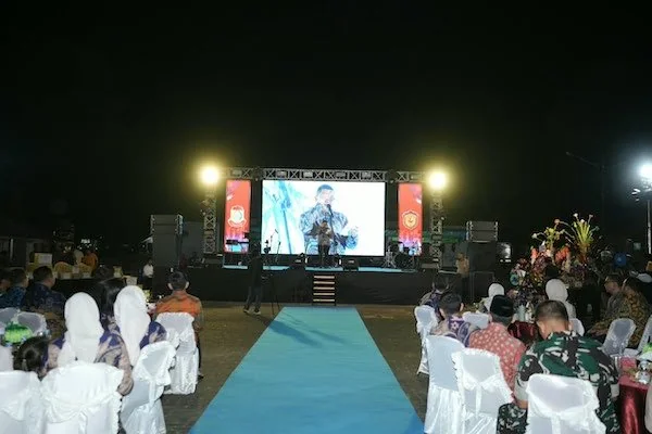 Wali Kota Makassar Munafri Arifuddin saat Memberikan Sambutan di Pesta Rakyat Kecamatan Biringkanaya (Dok: Ist).