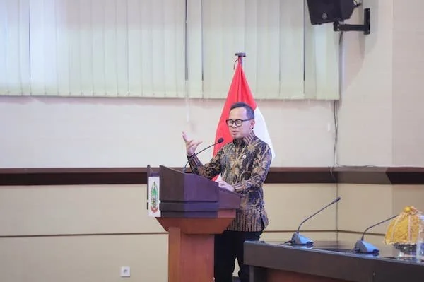 Wakil Menteri Dalam Negeri (Wamendagri) Bima Arya saat Rakor se-Sulsel, (Dok: Ist).