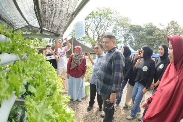 Wali Kota Makassar Munafri Arifuddin saat menghadiri peluncuran program Urban Farming di Kelompok Wanita Tani (KWT) Talas, Jalan Sunu, Kompleks Unhas, (Dok: Ist).