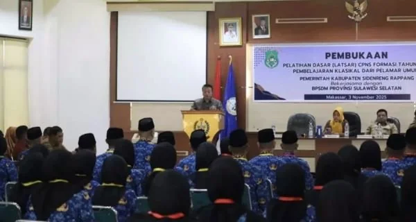 CPNS Sidrap formasi 2024 mengikuti Latsar di BPSDM Sulsel (dok. Ist)