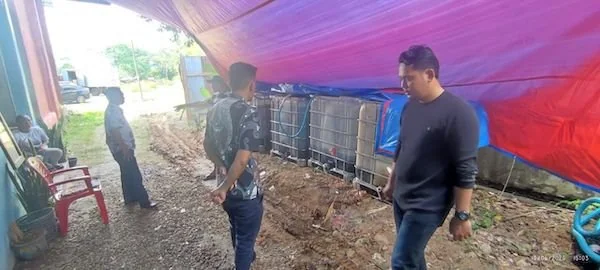 penggeledahan lokasi penimbunan solar di Maros (Dok:Ist)