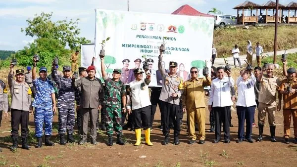 Penanaman pohon yang dilakukan forkopimda Sulbar.