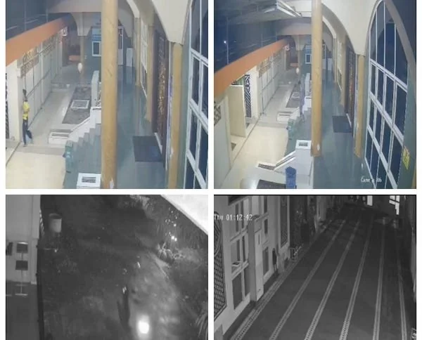 Aksi nekat seorang pria mencuri isi kotak amal terekam jelas oleh kamera pengintai (CCTV) di Masjid Agung Kabupaten Jeneponto, Sulawesi Selatan. (Tangkapan layar/ KM).