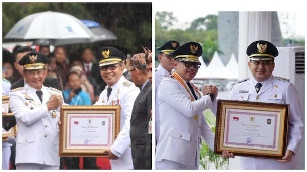 Wali Kota Makassar periode 2019-2024, Danny Pomanto (Kiri), Wali Kota Makassar Periode 2025-2030 Munafri Arifuddin, (Kanan), (Dok: Ist).