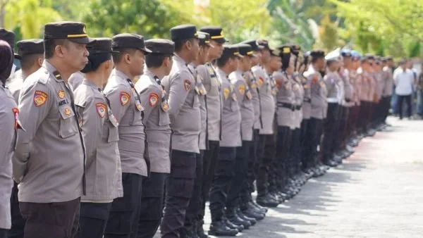 Apel siaga yang digelar Polda Sulbar (Dok : Ist).